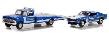 Greenlight 33240-A H.D. Trucks Series 24 - 1969 F 350 Ramp Truck with 1969 Mustang Drag Team ‘The Going Thing’ - Hubert Platt’s 'Georgia Shaker' 1:64