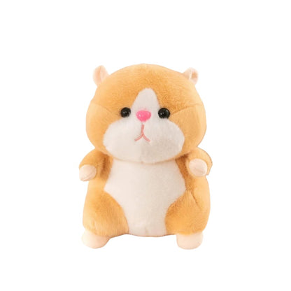 Xshelley 9 Inch Cuddly Hamster Plushie Toy, Stuffed Animal Plush Birthday Xmas Gift for Kids (Light Brown)