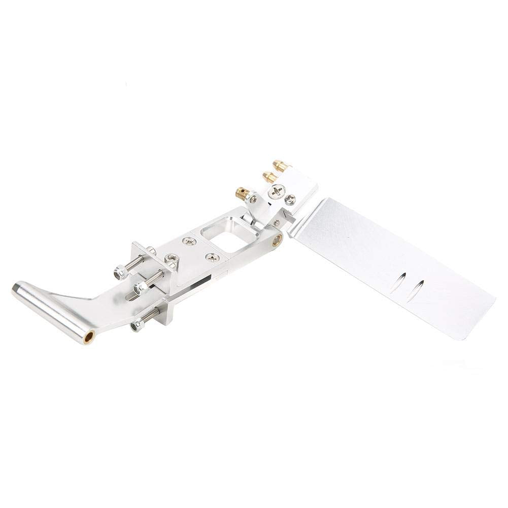RC Boat Rudder Assembly, 0.2in Flexible Shaft with Bracket 4.3in Integrated Rudder Kits Fit for Ship Boat Model