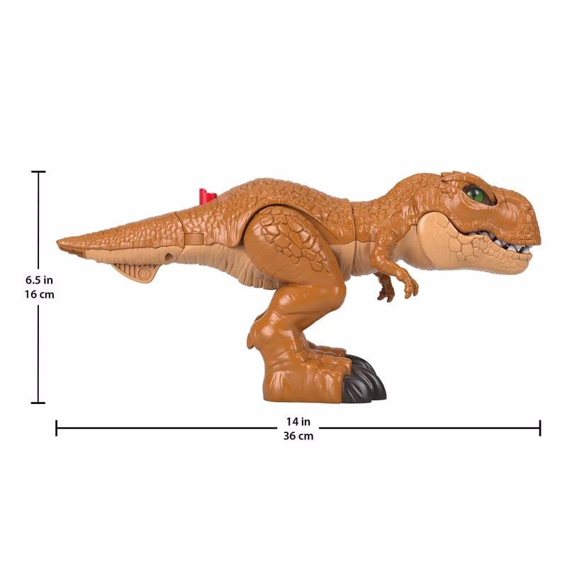 Fisher-Price Imaginext Jurassic World Thrashin Action T Rex Dinosaur Figure for Preschool Kids Ages 3 to 8 Years