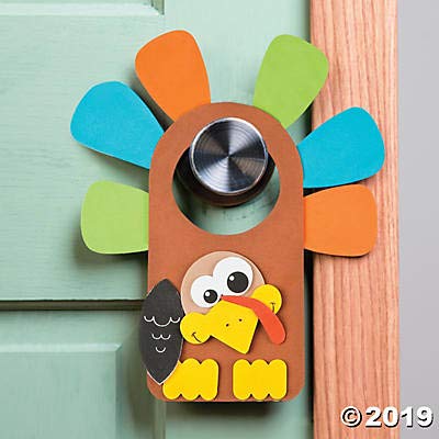 Turkey Door Knob Craft Kit - 12 - Crafts for Kids and Fun Home Activities