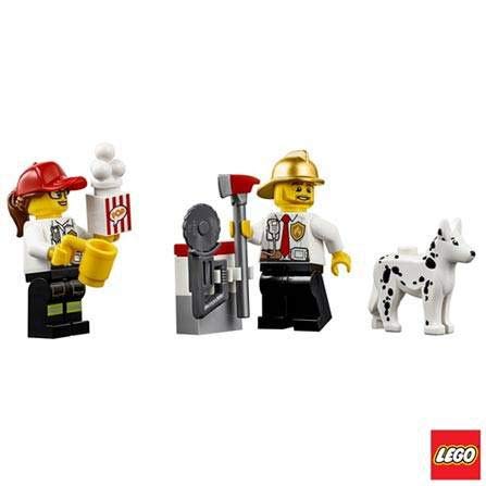 LEGO City Fire Station 60215 Fire Rescue Tower Building Set with Emergency Vehicle Toys Includes Firefighter Minifigures for Creative Play (509