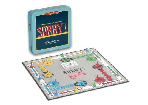 WS Game Company Sorry! Nostalgia Edition Board Game in Collectible Tin Vintage Style Slide Pursuit Board Games for Ages 6+