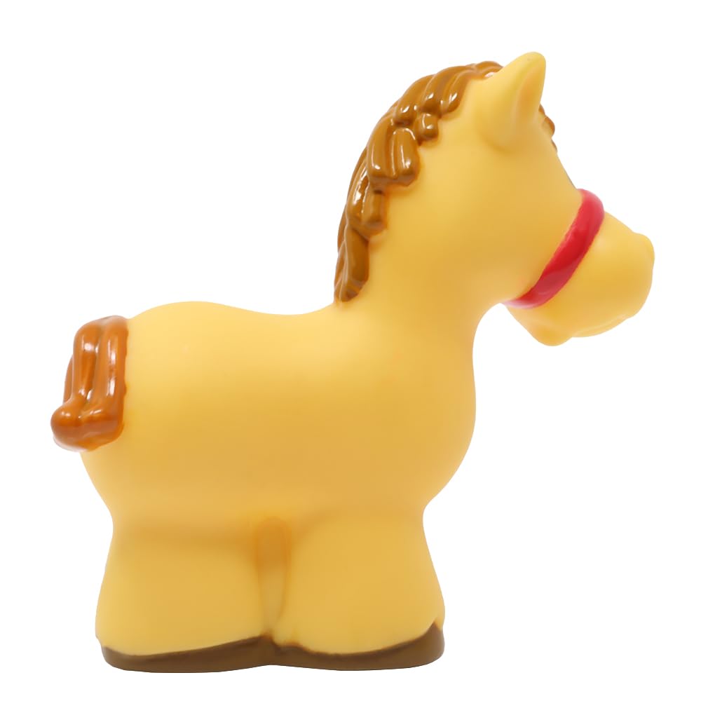Fisher-Price Replacement Part for Collectible Little People Stable Barn Animal Sounds Farm Playset K7925 - Replacement Tan Horse Figure with Brown