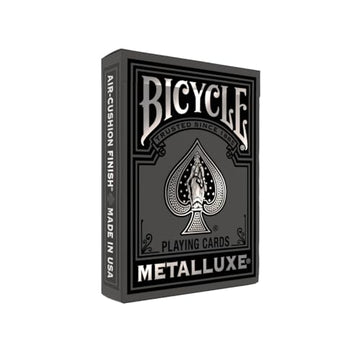 Bicycle Black and Silver Metalluxe Playing Cards - Premium Foil Metalluxe Deck- Classic Poker Size, Collectible Luxury Design, Great for Game Night