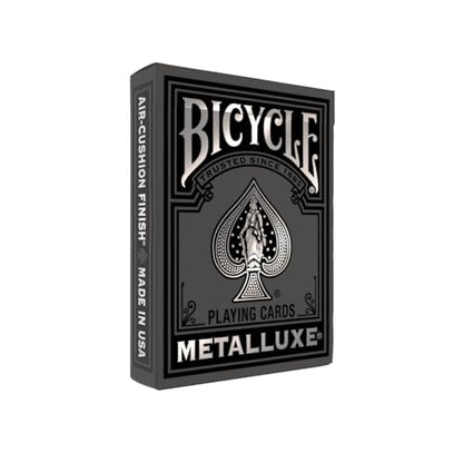 Bicycle Black and Silver Metalluxe Playing Cards - Premium Foil Metalluxe Deck- Classic Poker Size, Collectible Luxury Design, Great for Game Night