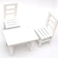 SM SunniMix 1/6 Doll Furniture, Wooden Square Chairs 3pcs/Set, Dollhouse Dining Room Living Room Decor, 12inch Doll Furnishings Model Toy, White