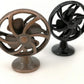 Tiosen Bronze Miniature Fan, 1/12 Scale Decoration, Home Outdoor Decoration Model Living Room Scene Craft Displays