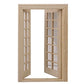 ULTNICE 1:12 Dollhouse Furniture Miniature Wooden Exterior Door 28 Panel