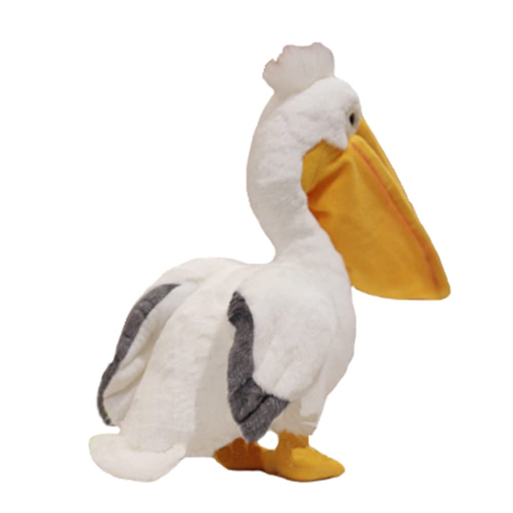 JIANEEXSQ Cute Life Like Pelican Bird Stuffed Animal Plush Toy Simulation Nature Bird Doll Children Birthday Gift 16in