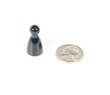Plastic Pawns: Set of 36 Black Color Board Game Playing Pieces