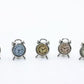 Miniature Alarm Clock 1/12 Scale, Tiny Silver Decor for Dollhouse, Diorama Props, Model Displays and Miniature Room Accessories (0.4x0.6 Inch)