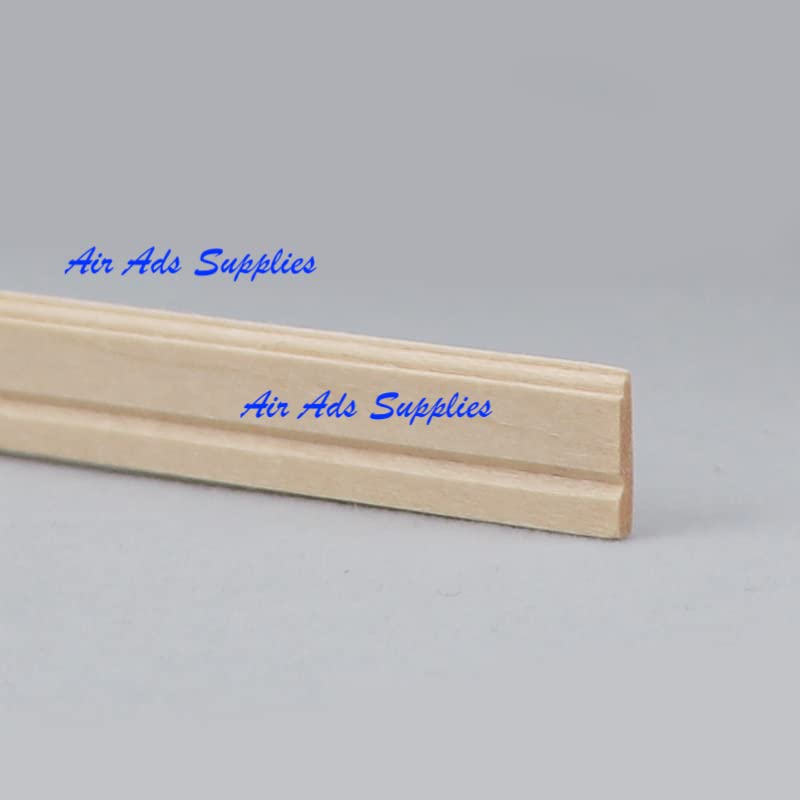 1:12 Scale Dollhouse Miniature Wood Finishing Trim Wood Molding L11.8; W0.5 /Lot 10 Pieces
