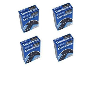 C&H Solutions 4X Double 6 Dominoes Black with White Dots Wooden Dominoes 28 PCS by C&H®