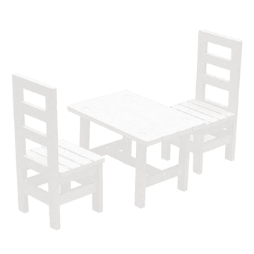 SM SunniMix 1/6 Doll Furniture, Wooden Square Chairs 3pcs/Set, Dollhouse Dining Room Living Room Decor, 12inch Doll Furnishings Model Toy, White