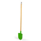 Bigjigs Toys Wooden Long Handled Shovel - 86cm Long Green Shovel, Quality Kids Gardening Tools & Childrens Gardening Sets, Outdoor & Garden Toys