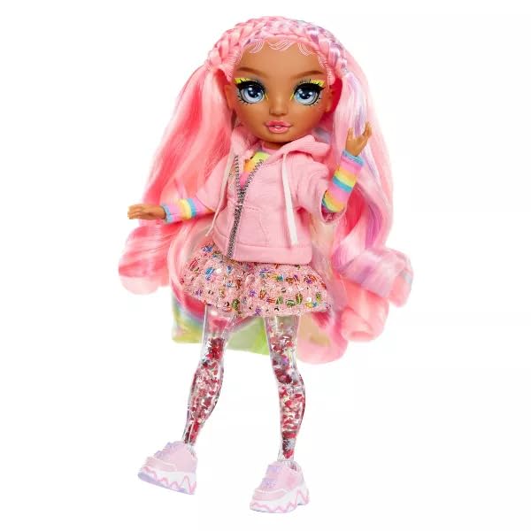 Rainbow High Sparkle And Shine Rosetta (Pink) 11" Fashion Doll With Liquid Sparkles On Legs, Shake To See Them Shine, Great For Boys And Girls Ages