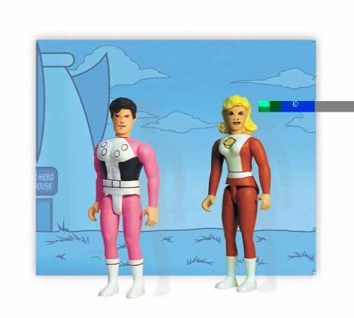 DC Comics Pocket Super Heroes Cosmic Boy and Saturn Girl Action Figure 2-Pack
