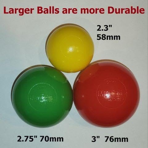 150 pcs Large 3.1" Crush-Proof non-PVC Phthalate Free Plastic Ball Pit Balls - Air-Filled in 5 Colors - Guaranteed Crush-Proof