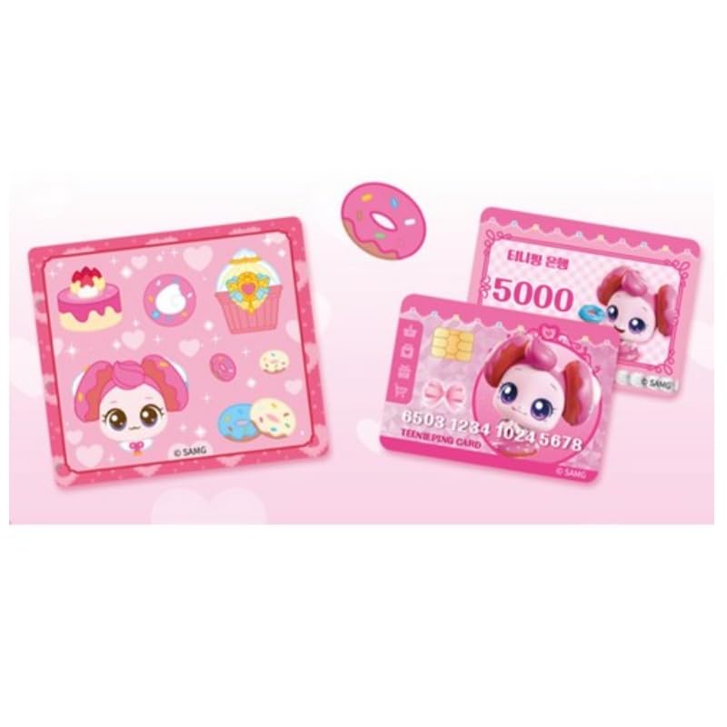 hwasooboon Dessert Catch Teenieping Season 4 Mini Figure Toy Donutping ??? Korean Animation, Pink