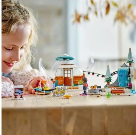 LEGO Friends Igloo Holiday Adventure 41760 Building Toy Set for Ages 8+, with 3 Dolls, 2 Dog Characters, A Winter Themed Gift for Kids 8-10 Who Love
