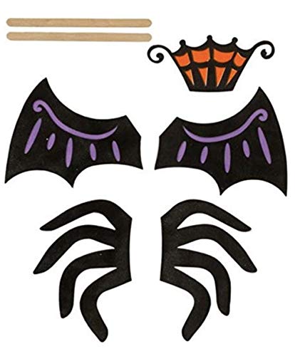 Funiverse Mega Bulk Pack 126 Piece Foam Halloween Pumpkin Decorating Craft Kit Stickers - Makes 16 Pumpkins (Pumpkins Not Included)
