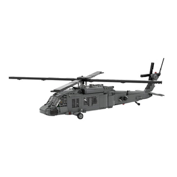 FunXylophy 1/35 Scale UH-60 Black Hawk Military Helicopters Building Blocks, Collectible Military-Themed Model to Build and Display, Great Gift