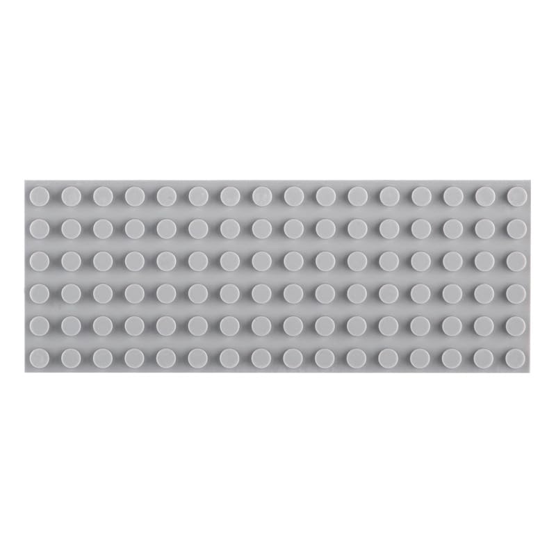 Plwooyur Light Gray Plates 6x16, 10 Pcs, Compatible with LEGO, Building Blocks for 6+ Years