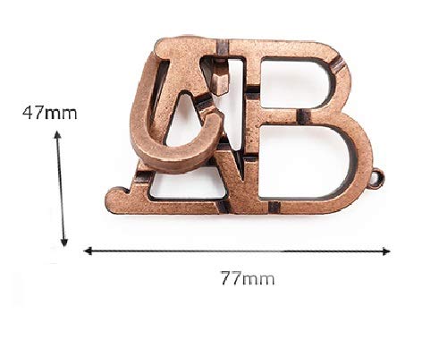 SHUYUE ABC Metal Puzzle Lock IQ Test Mind Game Toys Brain Teaser Metal Puzzles Magic Trick Toy Metal IQ Puzzle for Kids and Adults