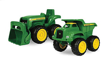 TOMY John Deere Vehicle Set - Includes Dump Truck Toy and Tractor Toy with Loader - Kids Outdoor Toys - Kids Construction and Sandbox Toys - 6 Inches