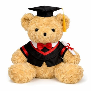 QUIRAI Graduation Teddy Bear 2026, 12" Teddy Bear Stuffed Animal for Preschool Kindergarten College Grads, Soft Keepsake Graduation Plush Gift