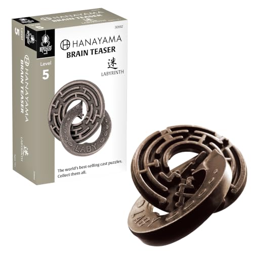 BePuzzled | Labyrinth Hanayama Metal Brainteaser Puzzle Mensa Rated Level 5, for Ages 12 and Up