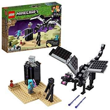 LEGO Minecraft The End Battle 21151 Ender Dragon Building Kit Includes Dragon Slayer and Enderman Toy Figures for Dragon Fighting Adventures (222