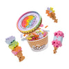 PLUS PLUS Scooops, Rainbow Sherbet - Ice Cream 3D Building Blocks, 100 pc