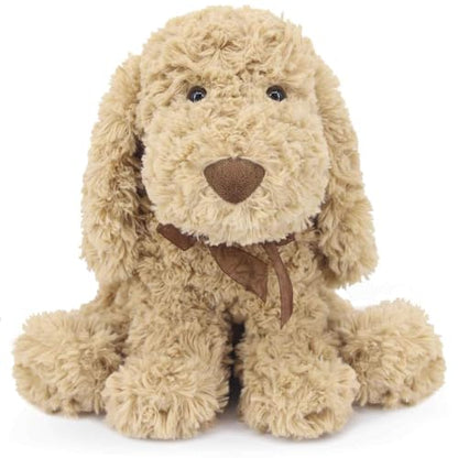 WEIGEDU Poodle Puppy Goldendoodle Stuffed Animal, Golden, 11.8 inch