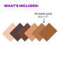 Roylco Skin Tone Craft Papers - 48 Sheets, 6 Multicultural Colors, 8.5" x 11" Acid-Free Paper for Kids Self-Portraits, Classroom Art Projects