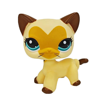 SRJLPS Brown Heart Face Short Hair Cat #3573 Mini Pet Toys Animal Figure