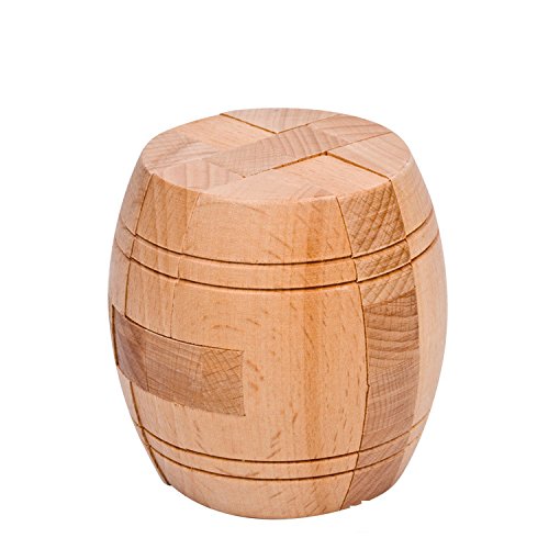 Ahyuan Handmade Powder Barrel Wooden Puzzles for Adults an Interlocking 3D Brain Teaser Puzzles for Adults Hidden Passage Works on a Classic