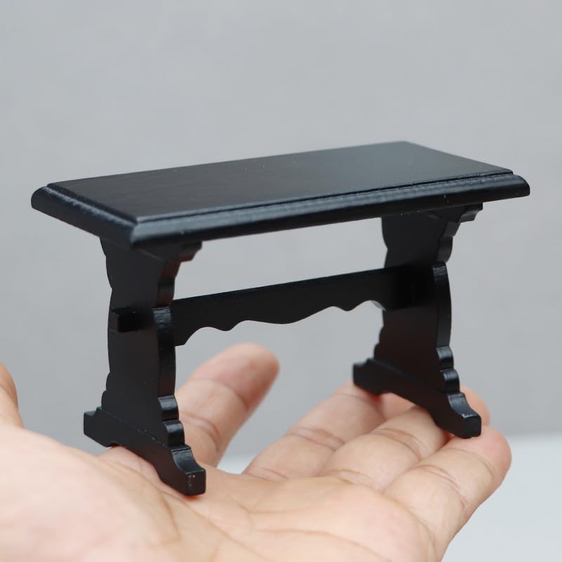 AirAds Dollhouse 1:12 Scale Dollhouse Miniature Furniture Accessory Computer Desk Writing Table (1 White Desk)
