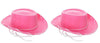 Bottles N Bags Children's Pink Felt Hat (2 Pack) Western Style for Pretend Play Birthday Parties and Costumes Toy Story Teams