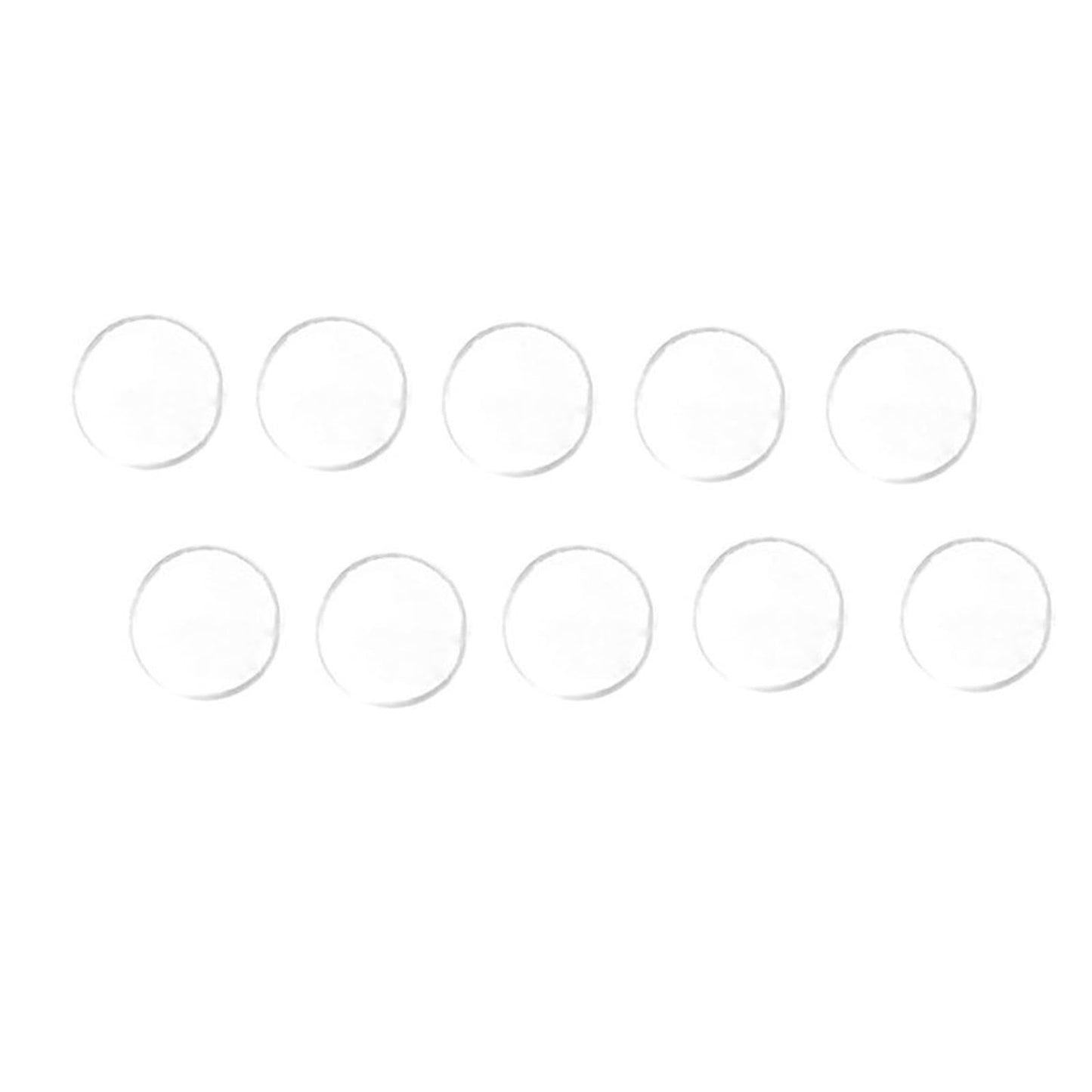Keproving 10 Pcs Pool Cue Ferrule & Tip Pads, Acrylic Repair Spare Parts, Professional Billiard Accessories for Competition and Daily Use (Clear)