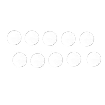 Keproving 10 Pcs Pool Cue Ferrule & Tip Pads, Acrylic Repair Spare Parts, Professional Billiard Accessories for Competition and Daily Use (Clear)