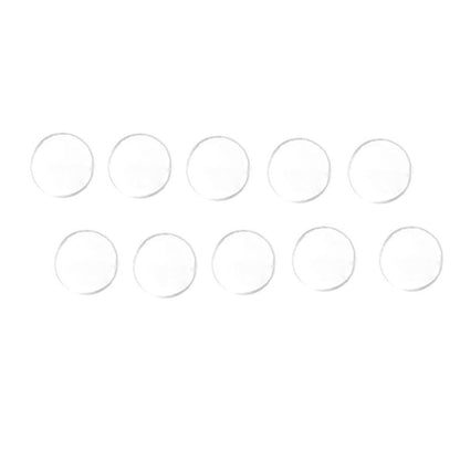 Keproving 10 Pcs Pool Cue Ferrule & Tip Pads, Acrylic Repair Spare Parts, Professional Billiard Accessories for Competition and Daily Use (Clear)