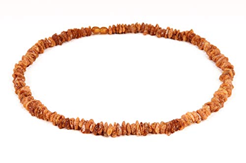 AMBERAGE Natural Baltic Amber Necklace for Women - Hand Made from Raw/Certified Baltic Amber Beads(2 sizes) (21.7)