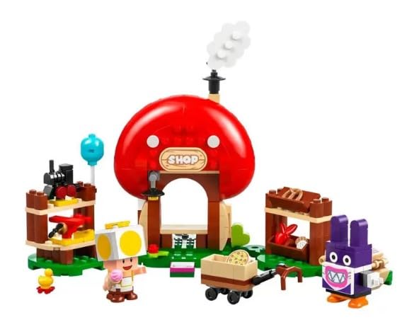 LEGO Super Mario Nabbit at Toad’s Shop Expansion Set, Build and Display Toy for Kids, Video Game Toy Gift Idea for Gamers, Boys and Girls Ages 7