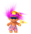 Russ Berrie My Lucky Super Grad Mini 3.5" Graduation Troll Doll (Fusia Hair)