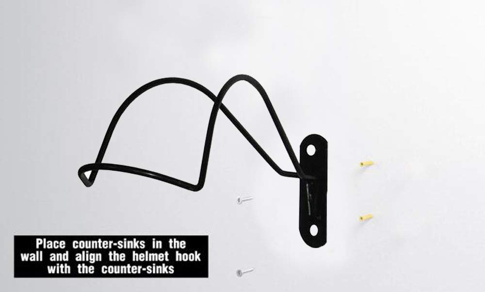 Strong Iron Rack for Electronic Helmet Wall Mounted | Helmet Storage Display | Helmet Collection Wall Hanger Stand | No Helmet