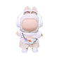 5pcs for Labubu Clothes Set Cute Outfit for 17cm Doll Clothing and Accessories Shoes (No Doll) (Pink)