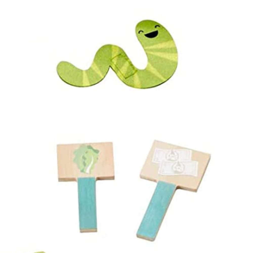 Fisher-Price Replacement Parts Farm-to-Market Stand Playset GGT62 - Replacement Pretend Play Green Vine, Worm and 2 Wooden Signs