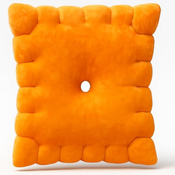 Snack Plushies Cheese Cracker Plush Pillow - 10" Soft & Huggable Stuffed Food Plush Toy - Cute Snack-Inspired Cuddly Gift for Kids & Adults